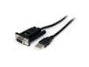 StarTech.com 1 Port USB to Null Modem RS232 DB9 Serial DCE Adaptor Cable with ftDI