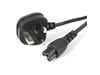 StarTech.com (2m) Laptop Power Cord - 3 Slot for UK - BS-1363 to C5 Clover Leaf Power Cable Lead