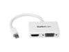 StarTech.com Travel A/V Adaptor: 2-in-1 Mini DisplayPort to HDMI or VGA Converter (White)
