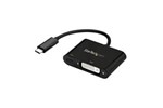 StarTech.com USB-C to DVI Adaptor (Black) with USB Power Delivery