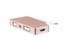StarTech.com USB-C Multiport Adaptor 4-in-1 VGA DVI HDMI Mini-DisplayPort (Rose Gold)