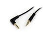 StarTech.com (3 feet) Slim 3.5mm to Right Angle Stereo Audio Cable Male/Male (Black)