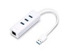 TP-Link UE330 3-Port USB 3.0 Hub and Gigabit Ethernet Adaptor (White)