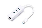 TP-Link UE330 3-Port USB 3.0 Hub and Gigabit Ethernet Adaptor (White)