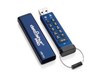 iStorage datAshur Pro 64GB USB 3.0 Flash Stick Pen Memory Drive - Blue 