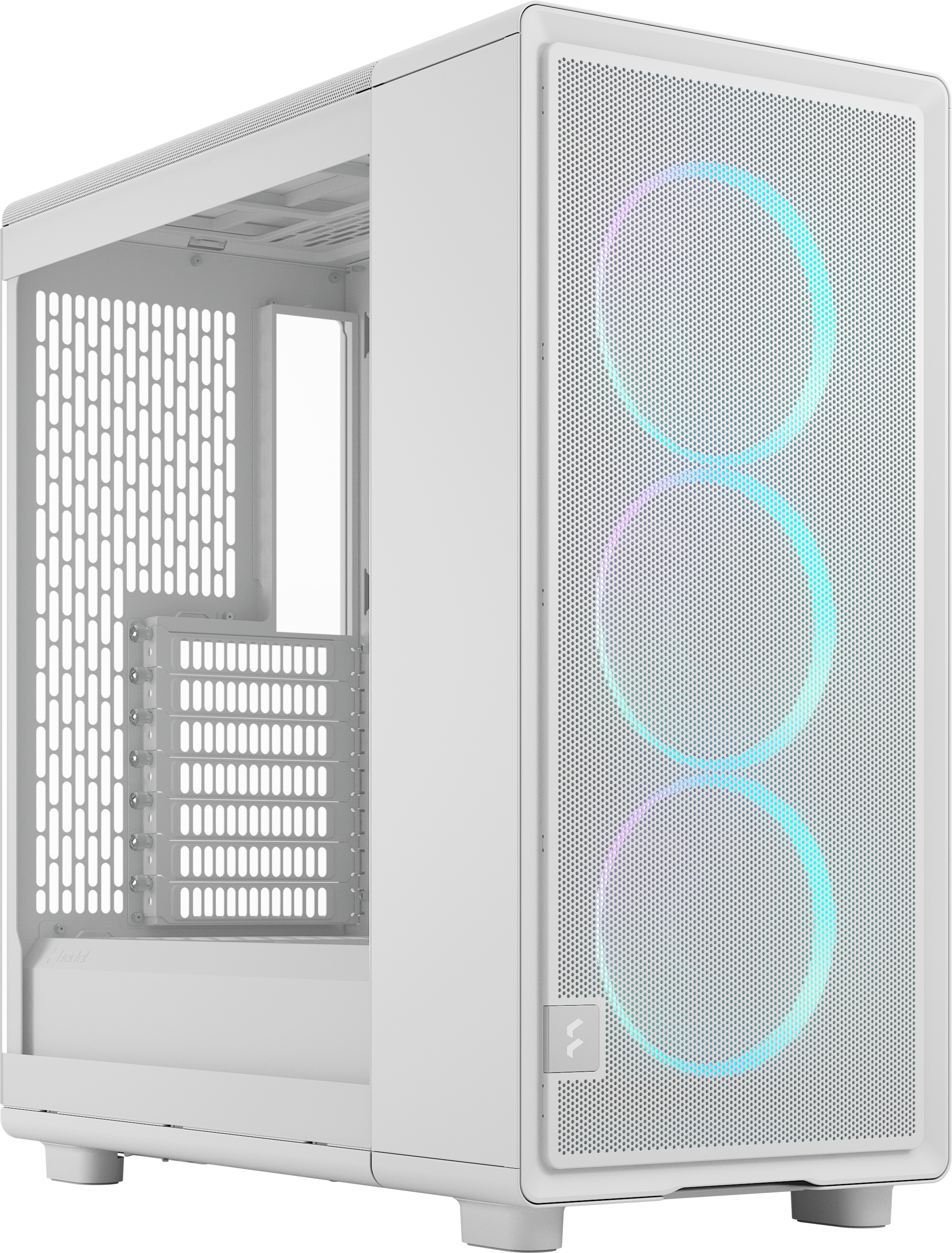 Fractal Epoch TG RGB Mid Tower ATX Gaming Case in White - CCL