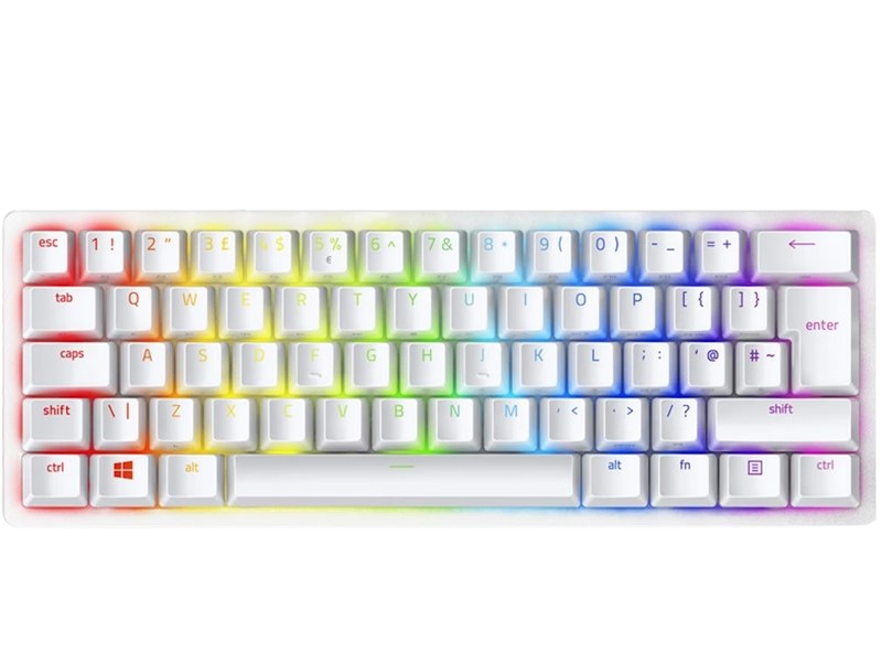 Razer Huntsman Mini 60% Optical Gaming Keyboard (Red Switch) - Mercury (UK Layout)