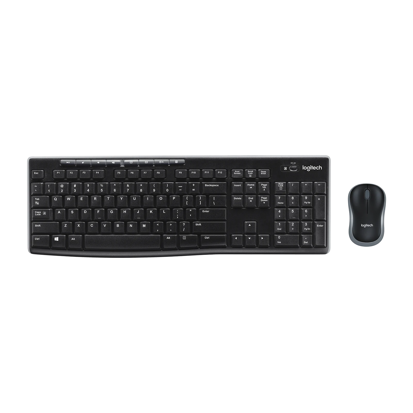 Logitech Mk270 Wireless Combo Keyboard And Mouse Set (Uk Qwerty) Size 2.4