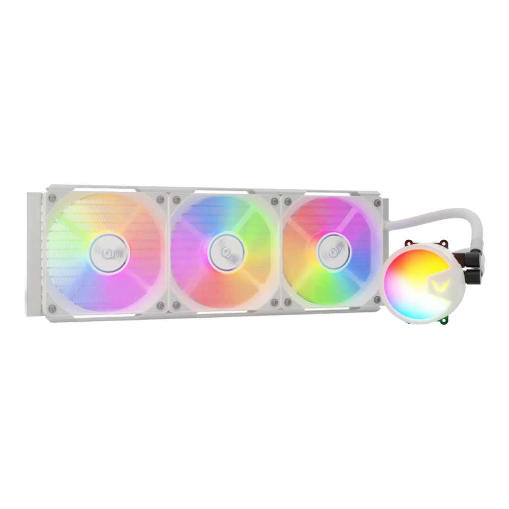 Photos - Computer Cooling Valkyrie A360 360mm AiO Liquid CPU Cooler in White VK-AIOA360W