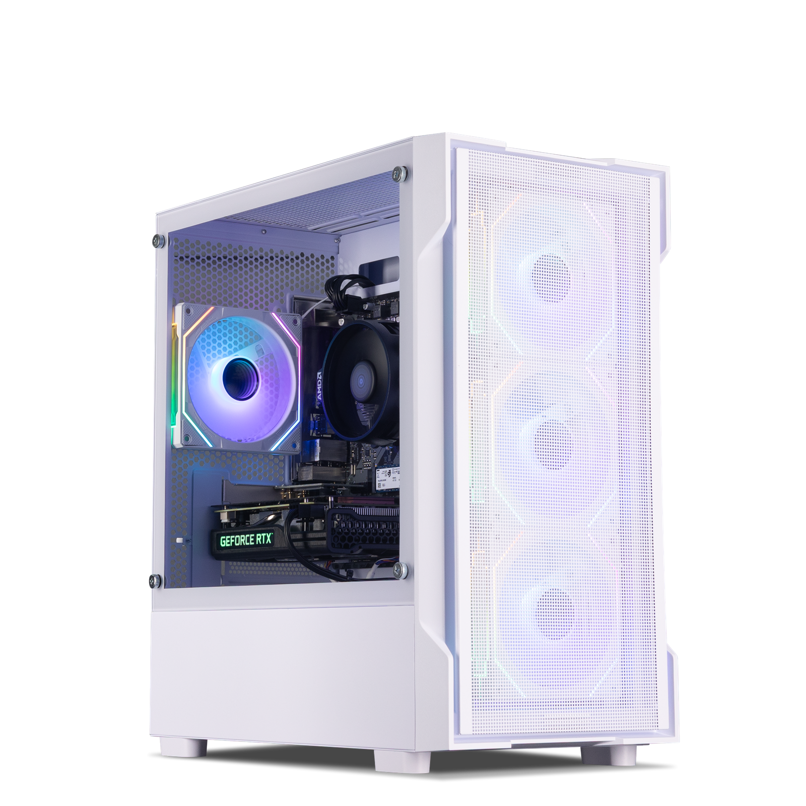 Image of Horizon Ryzen 5 RTX 3050 Pre-built Gaming PC in White with PC & Bundle