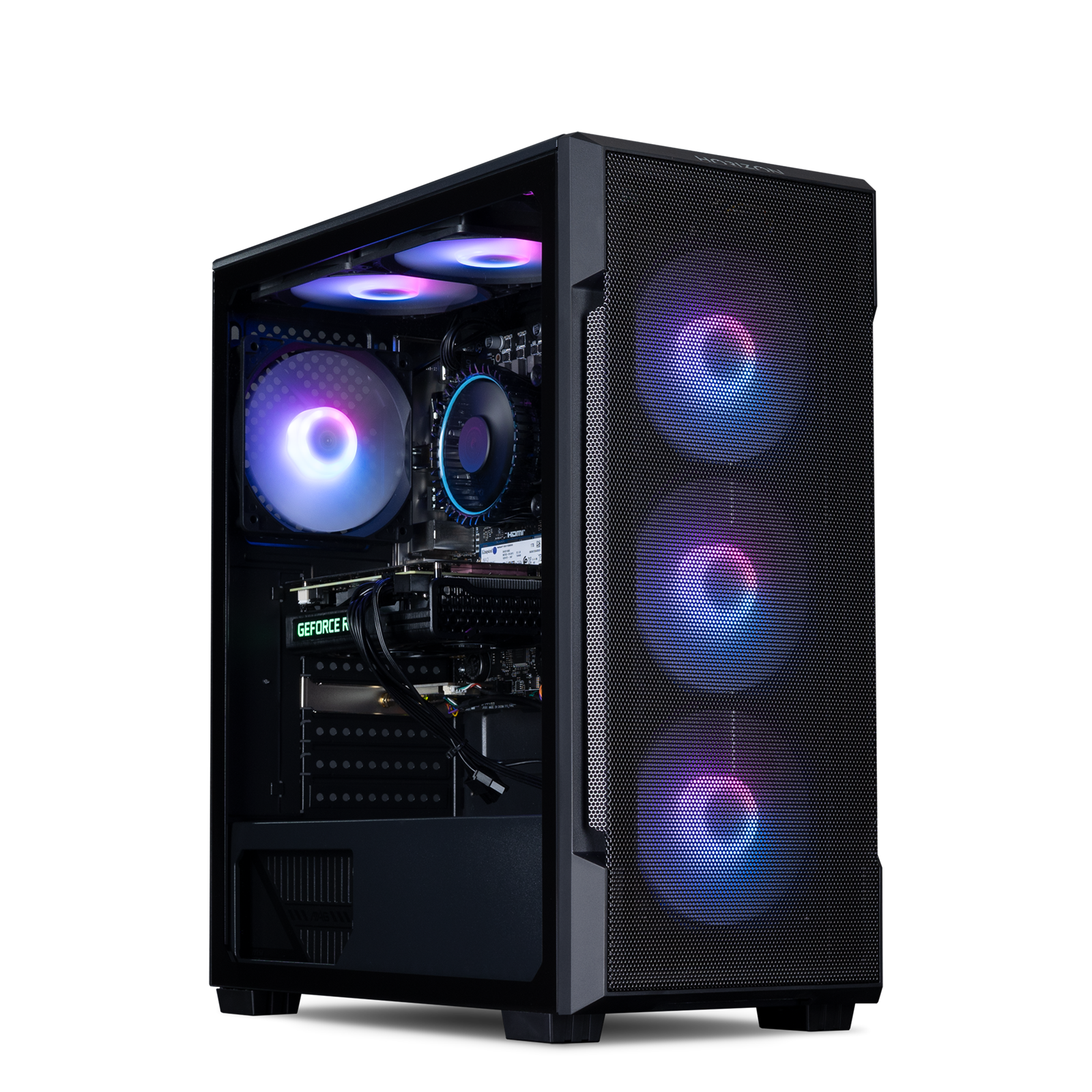 Image of Horizon Ryzen 5 RTX 3050 Pre-built Gaming PC in Black with PC & Bundle