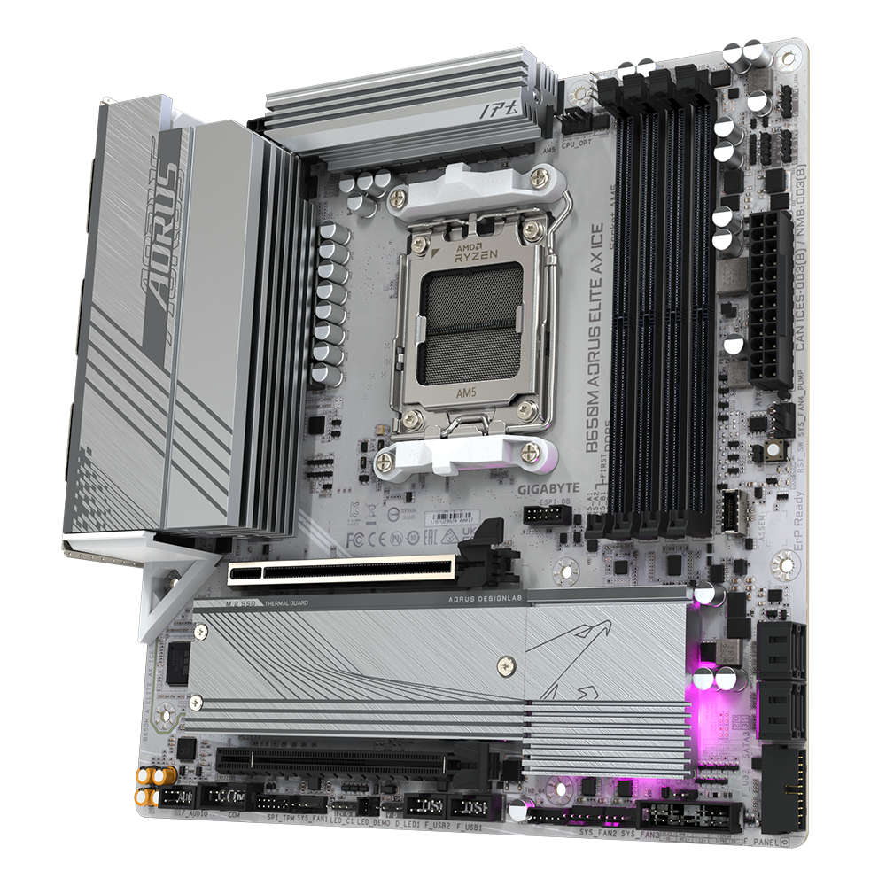 Gigabyte B650M AORUS ELITE AX ICE AMD Socket AM5 Motherboard