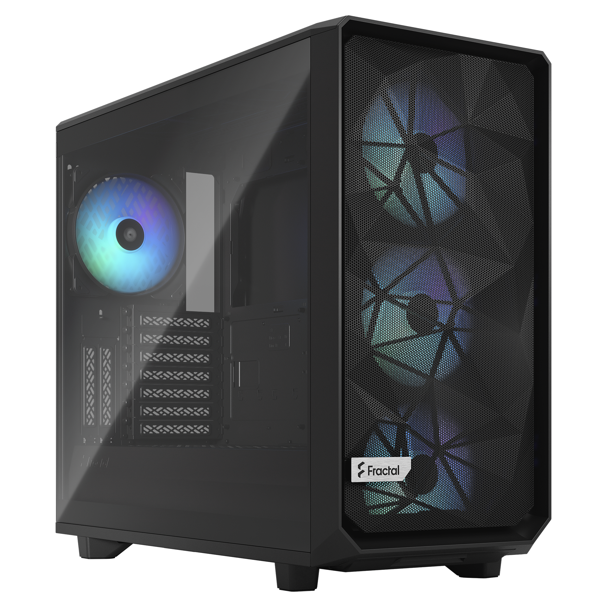 Fractal Black Meshify Rgb Mid Tower Gaming Case Size 2