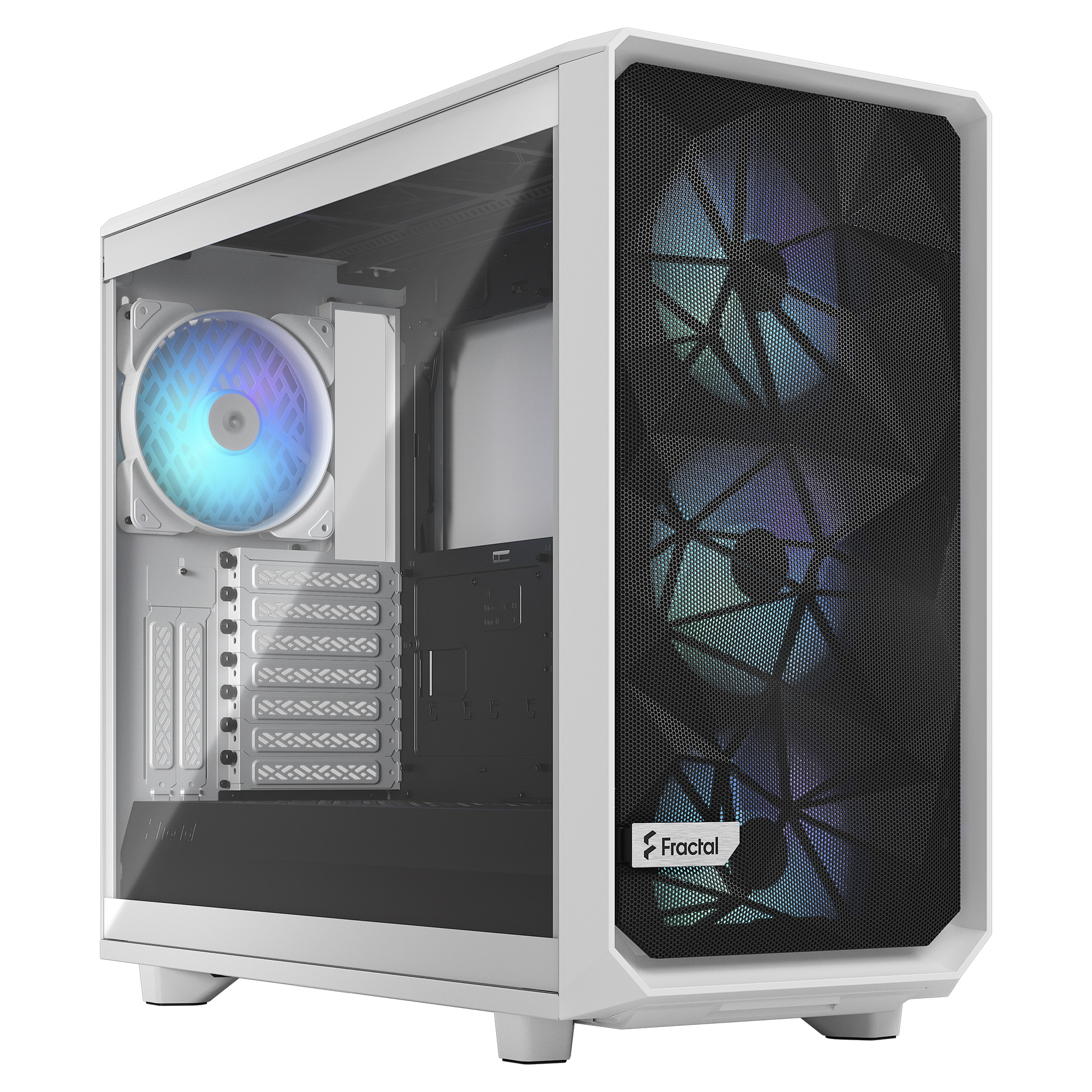 Fractal White Meshify Rgb Mid Tower Gaming Case Size 2