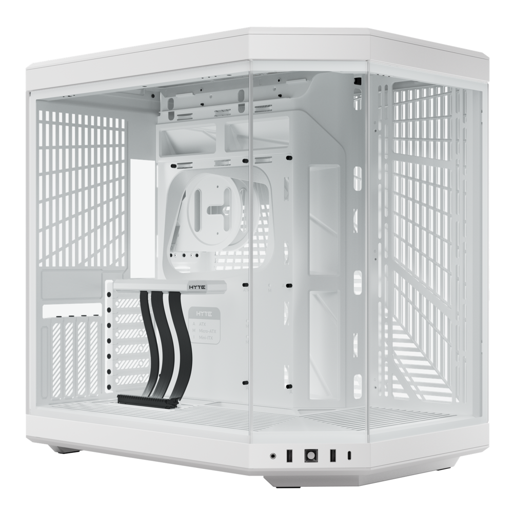 HYTE Y60 WHITE ケース Amazon.com: HYTE Y60 Modern Aesthetic Dual Chamber Panoramic