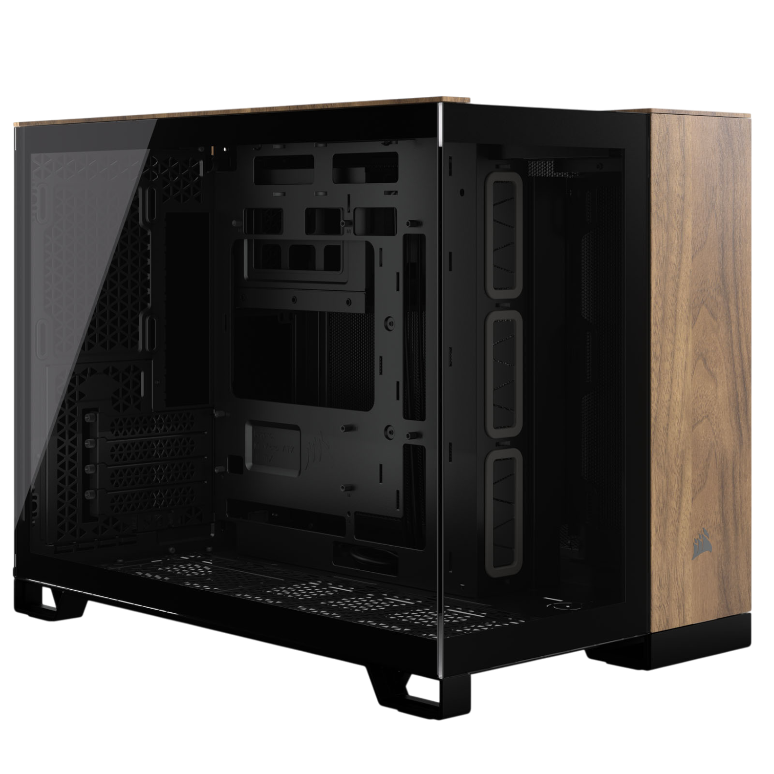 Corsair 2500X Walnut Mid Tower Case - Black - CC-9011286-WW | CCL