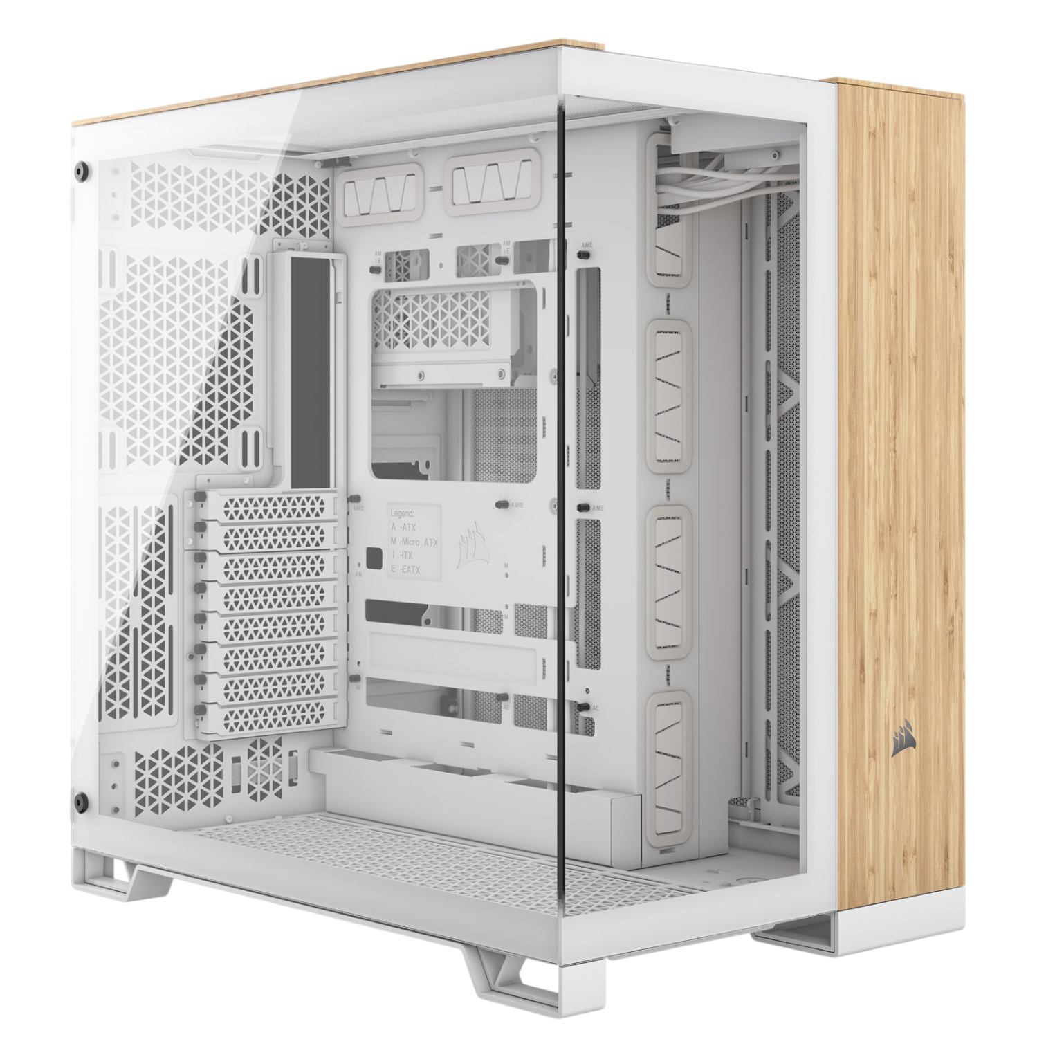 Corsair 6500X Bamboo Mid Tower Case - White