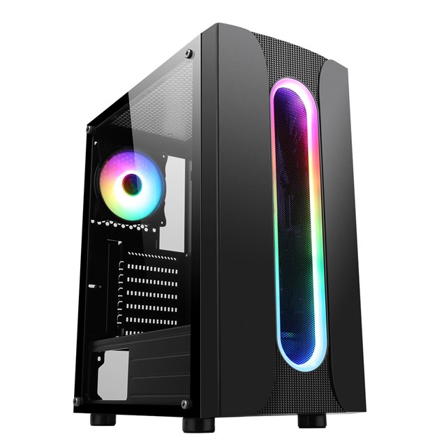 CiT Sauron ARGB PC ATX Gaming Case 1 x 120mm ARGB Fan Included
