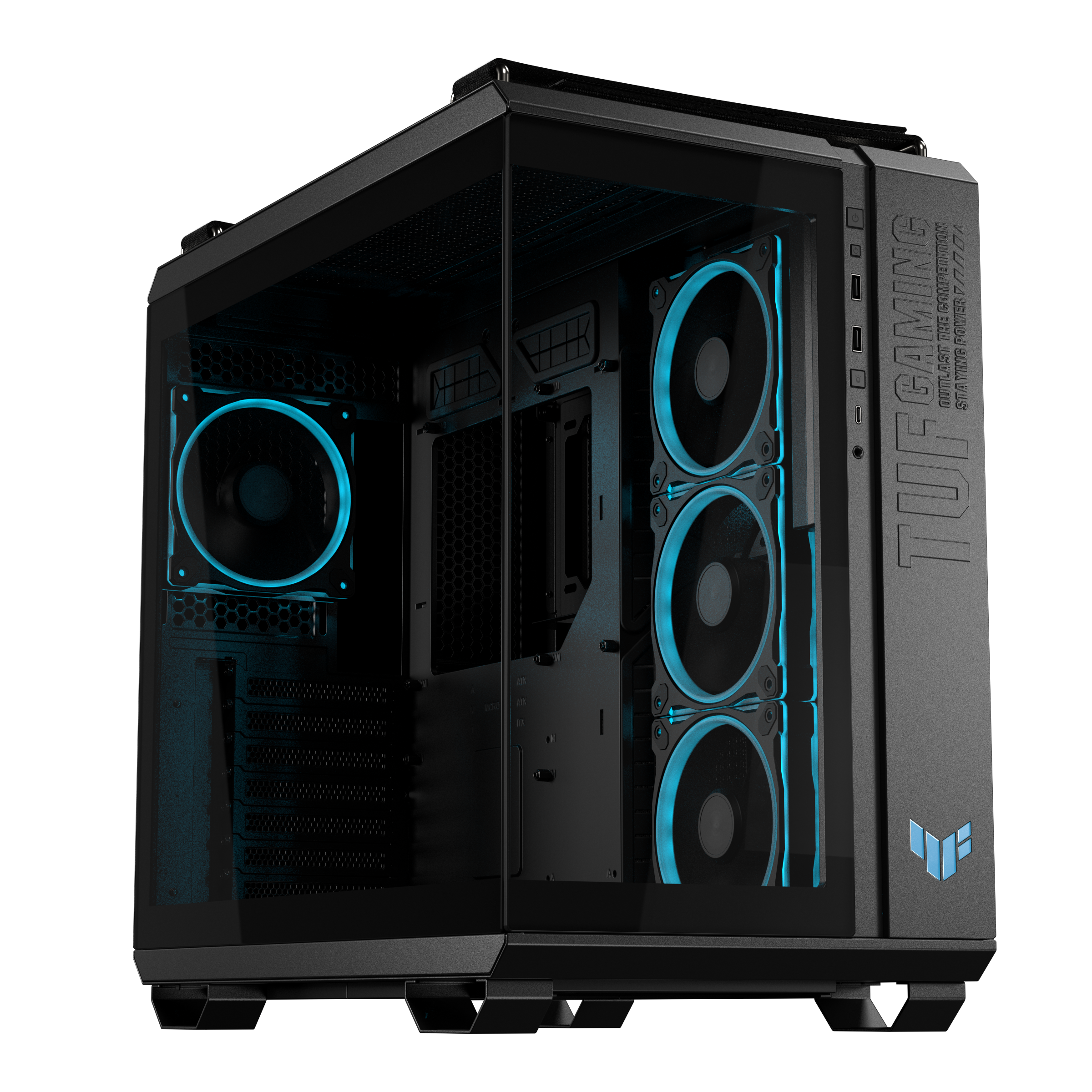 ASUS TUF Gaming GT502 Horizon ARGB Mid Tower Gaming Case - Black