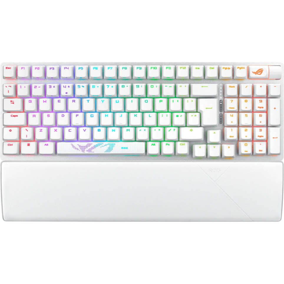 ASUS ROG Strix Scope II 96 Wireless Mechanical RGB Gaming Keyboard in White, 96pc, ROG NX Snow Switches