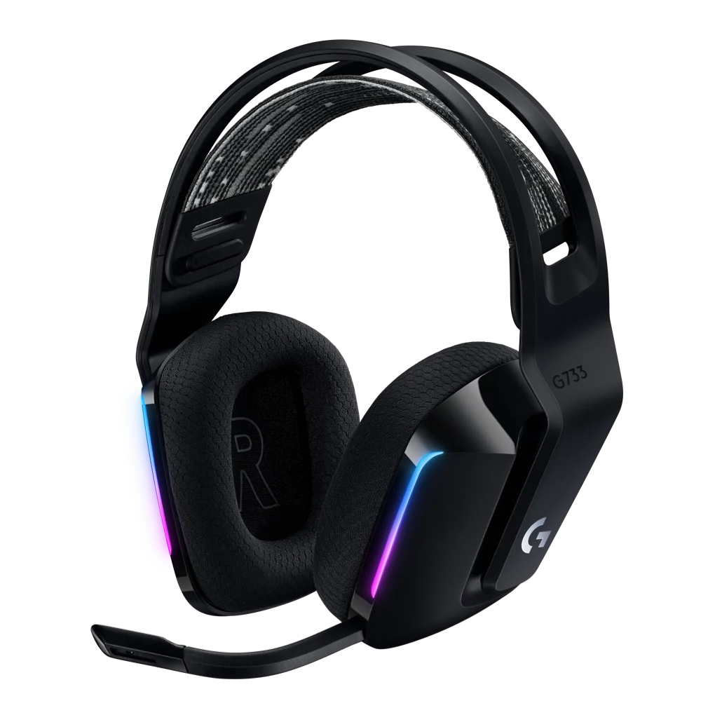 Logitech G733 LIGHTSPEED Wireless RGB Gaming Headset in Black