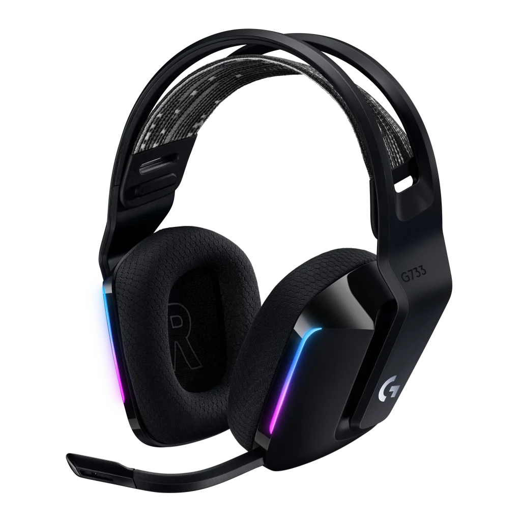 Logitech Black G733 Lightspeed Wireless Rgb Gaming Headset In Small