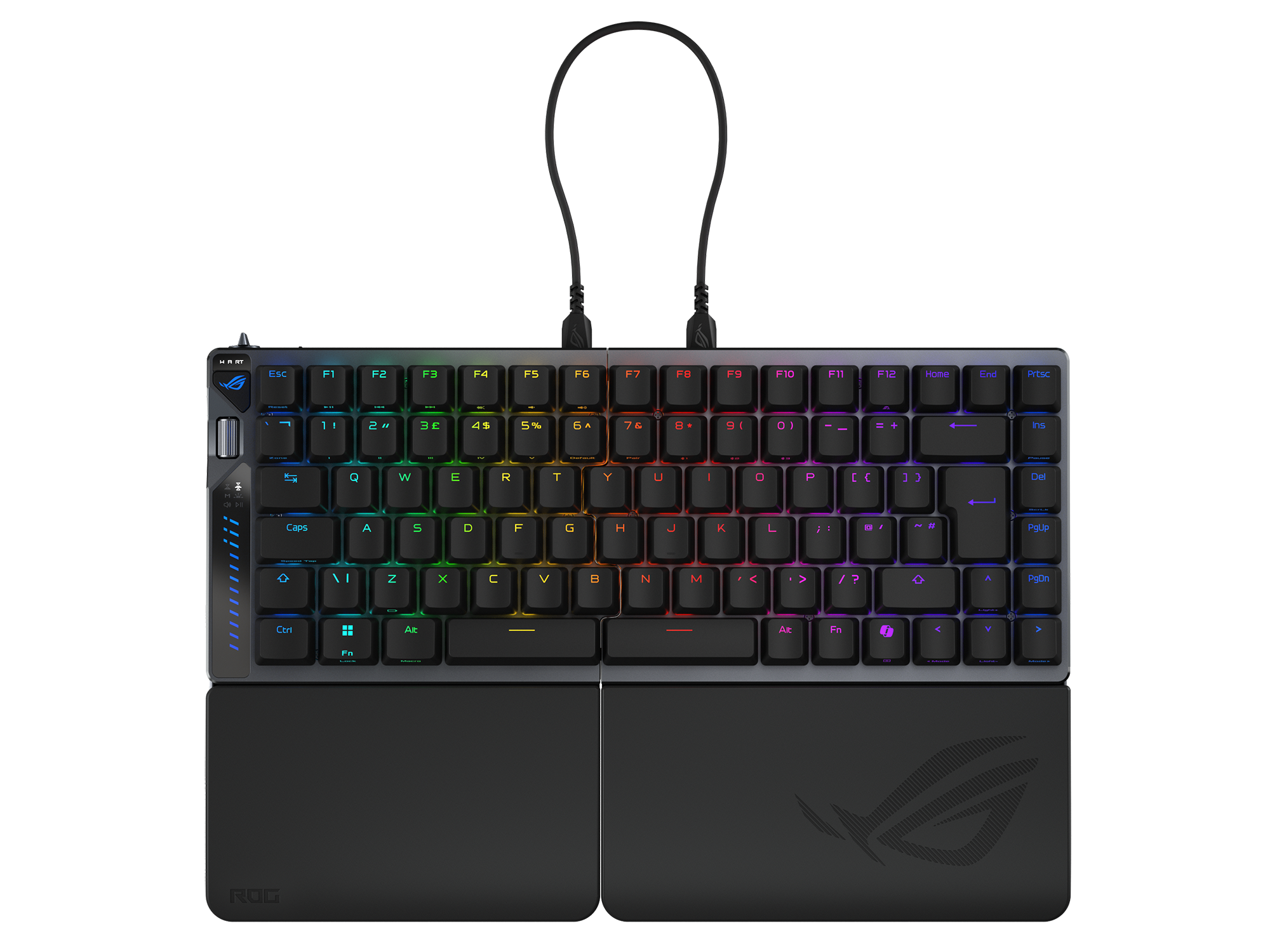 ASUS ROG Falcata 75pc Split Gaming Keyboard in Black with ROG HFX V2 Magnetic Switches