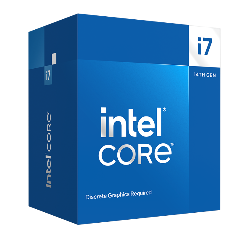 Intel Core i7 14700F 20 Core Processor 28 Threads, 2.1GHz up to 5.3GHz Turbo Raptor Lake Socket LGA 1700 33MB Cache, 65W - Desktop CPU - Intel Core i7