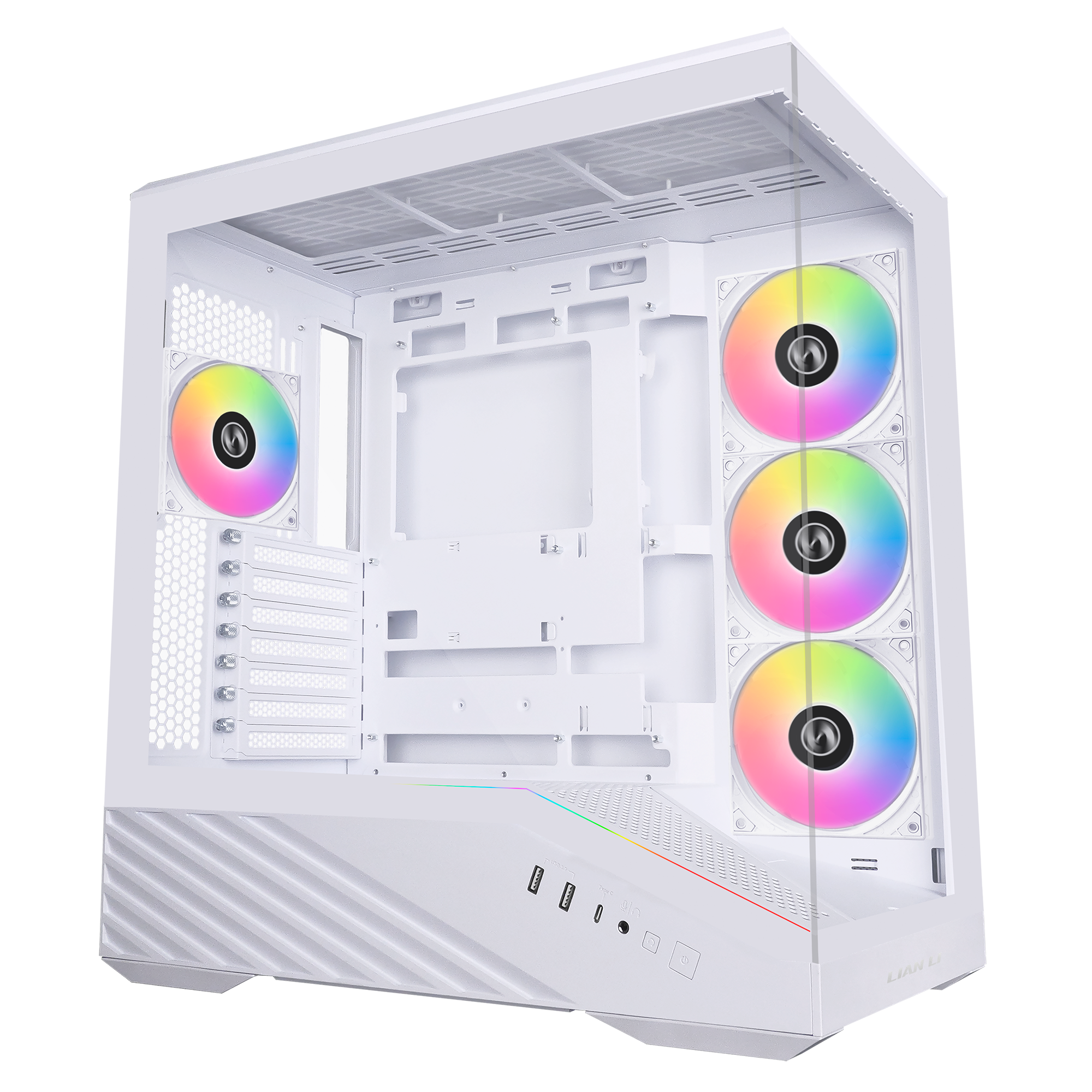 Lian Li Vector V100 RX Mid Tower Gaming Case - White 