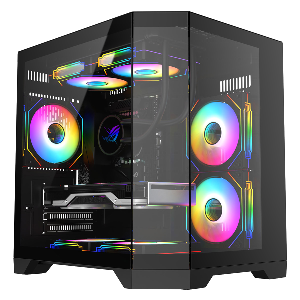 CiT DS240 Micro Tower Gaming Case - Black 